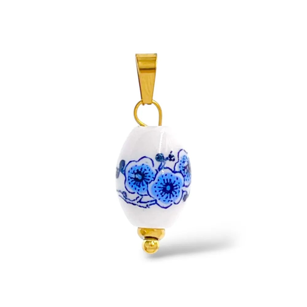 Porcellana-Ciondolo/Charms in Acciaio - DIY-801-013A 7PZ