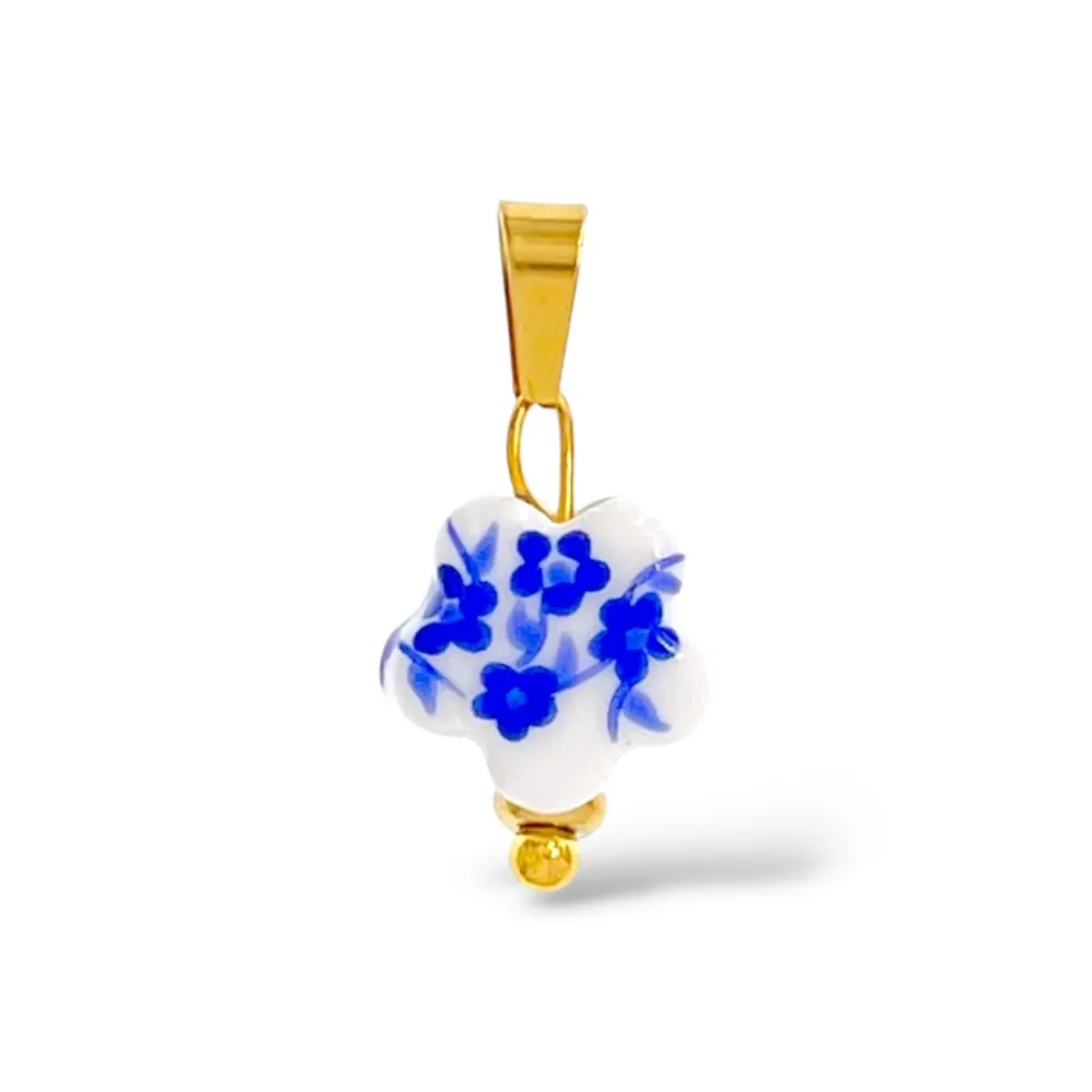 Porcellana-Ciondolo/Charms in Acciaio - DIY-801-013A 7PZ