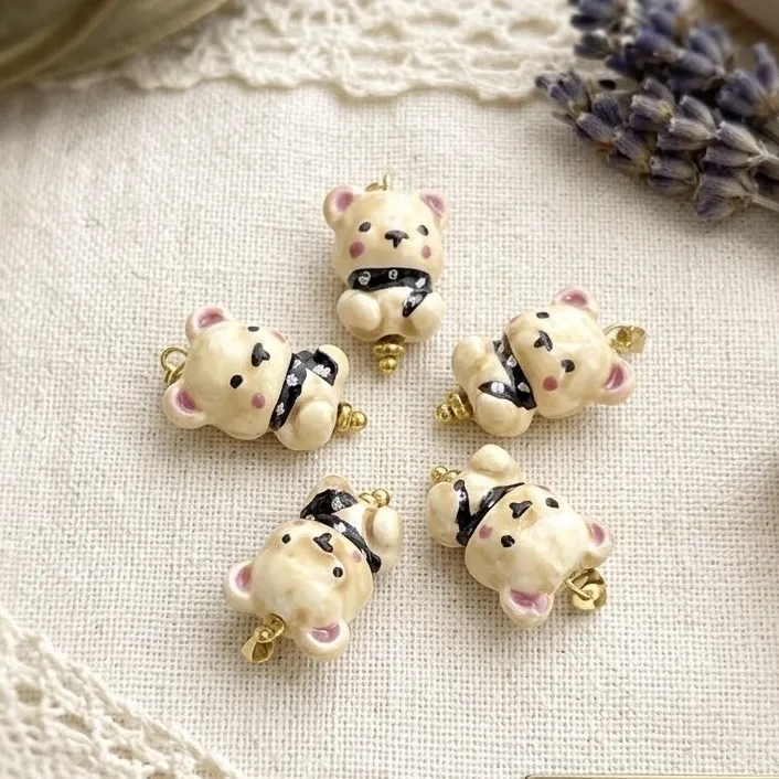 Orsetto-Ciondolo/Charms in Acciaio - DIY-801-020A 4PZ