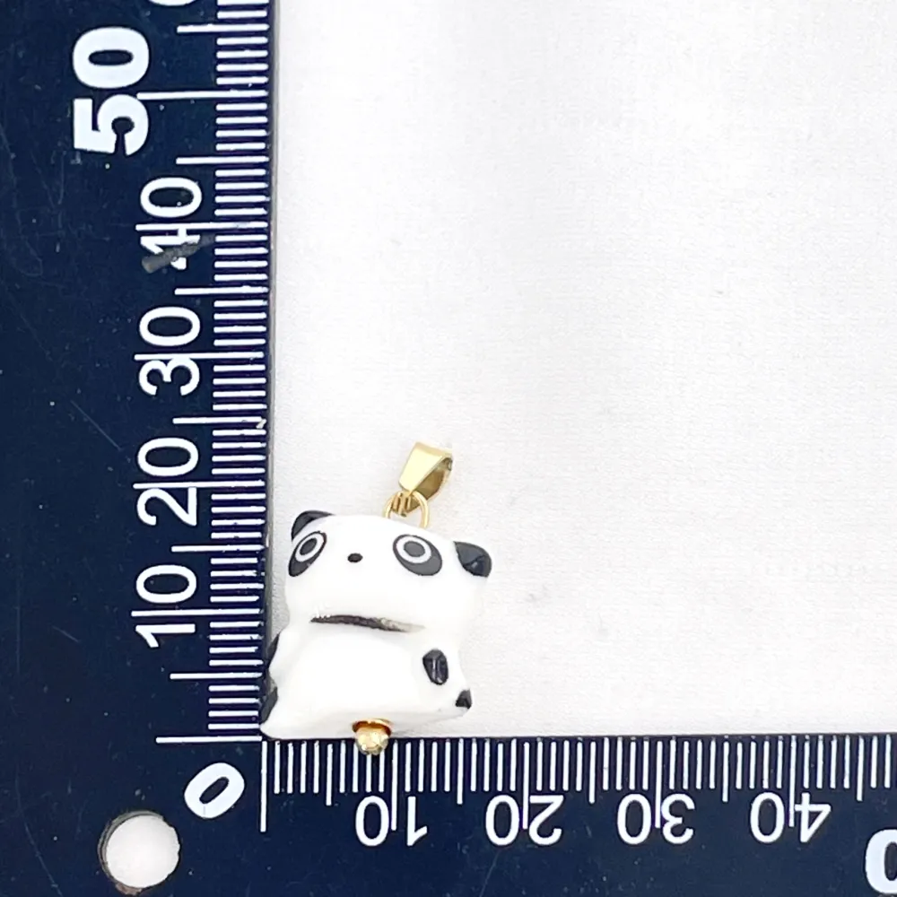 Panda-Ciondolo/Charms in Acciaio - DIY-801-017A 5PZ