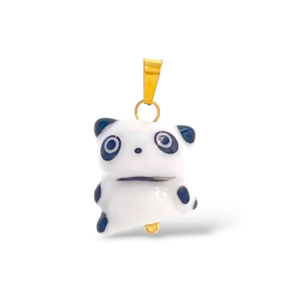 Panda-Ciondolo/Charms in Acciaio - DIY-801-017A 5PZ