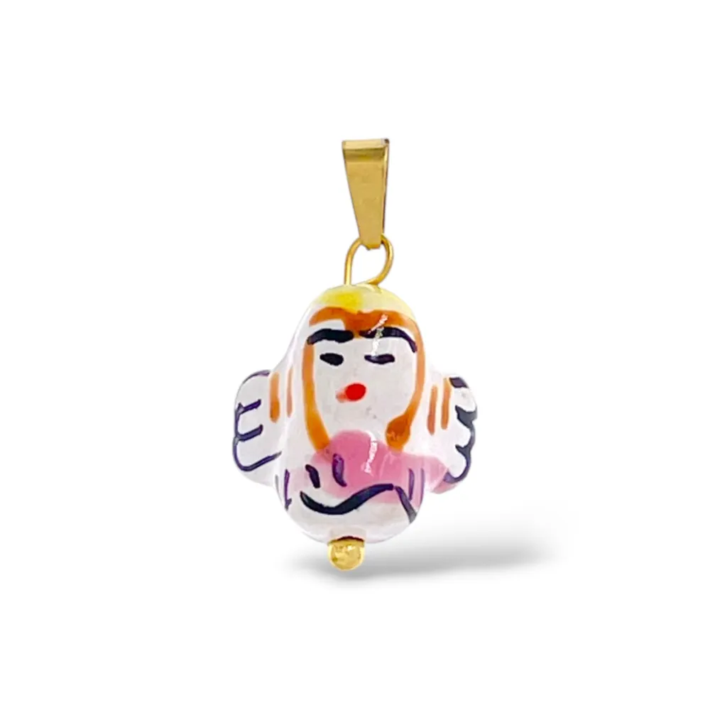 Angelo-Ciondolo/Charms in Acciaio - DIY-801-015A 5PZ