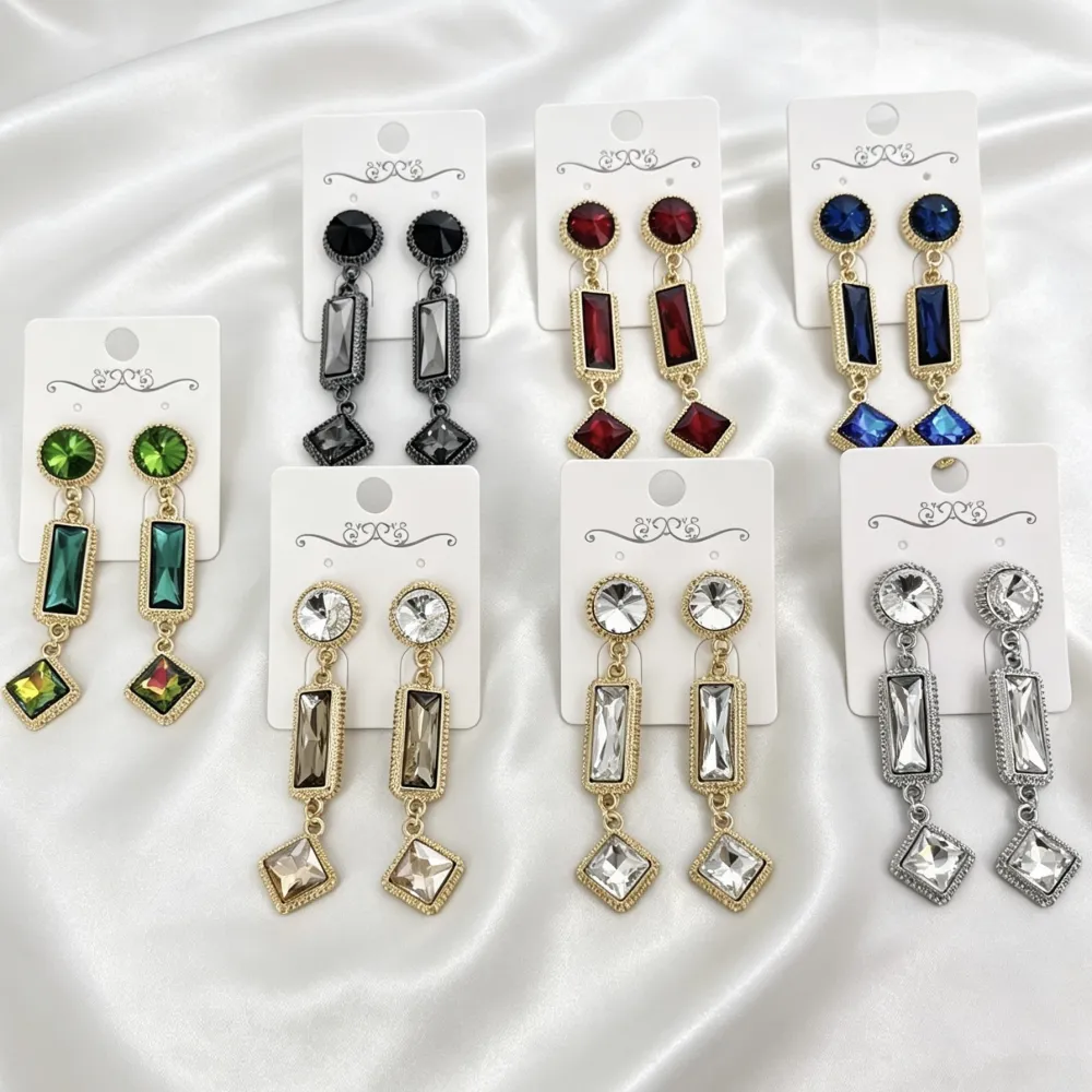 Cerchio, Rettangolo, Quadrato-Orecchini Moda Pendente  - OR-732-760