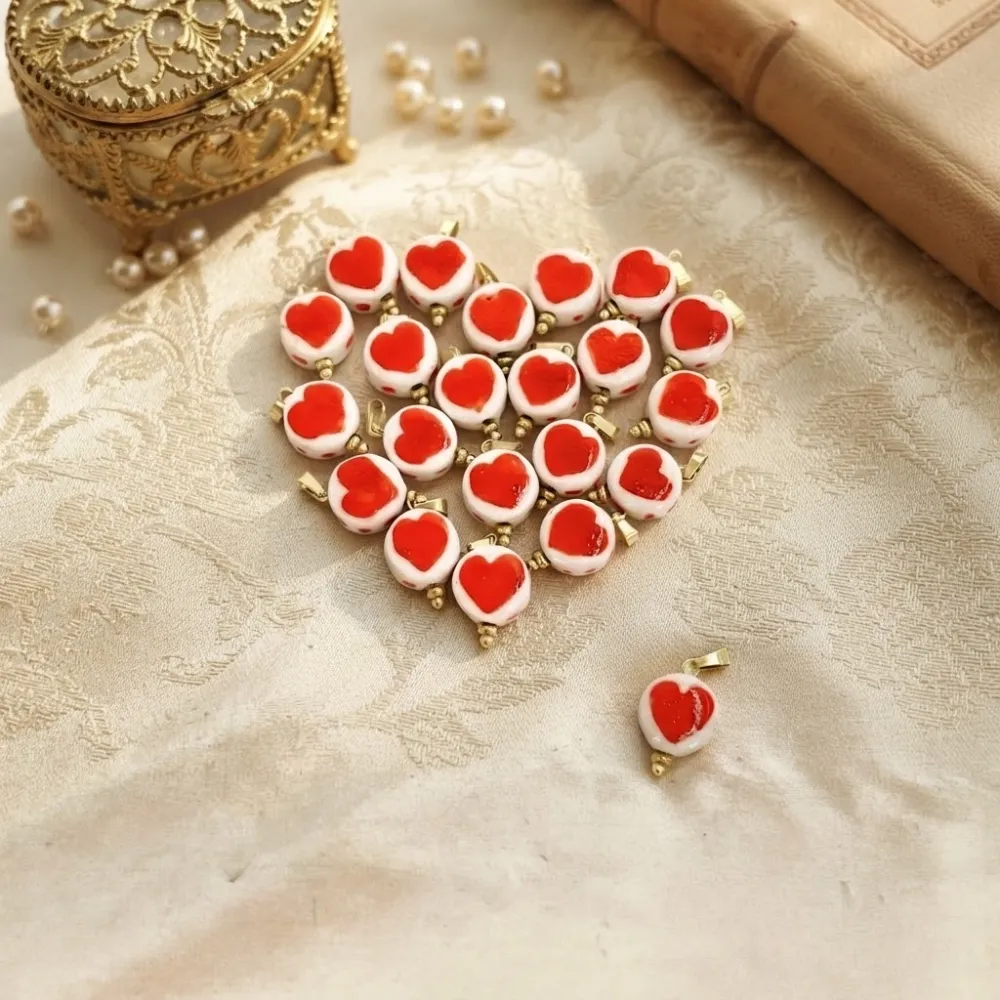 Cuore-Ciondolo/Charms in Acciaio - DIY-801-016A 5PZ