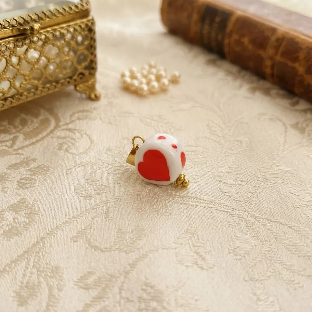 Cuore-Ciondolo/Charms in Acciaio - DIY-801-016A 5PZ