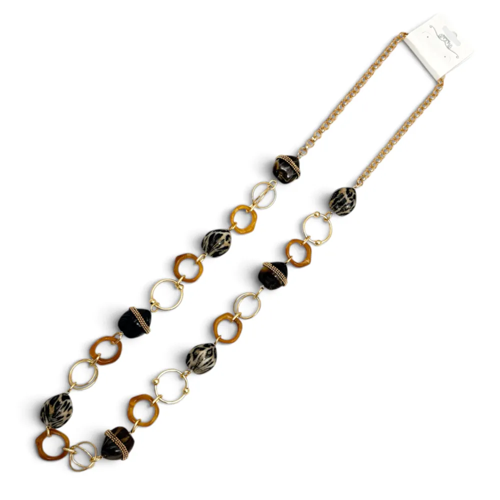 Ovale e Cerchi-Collana Lunga Moda - CML-732-754