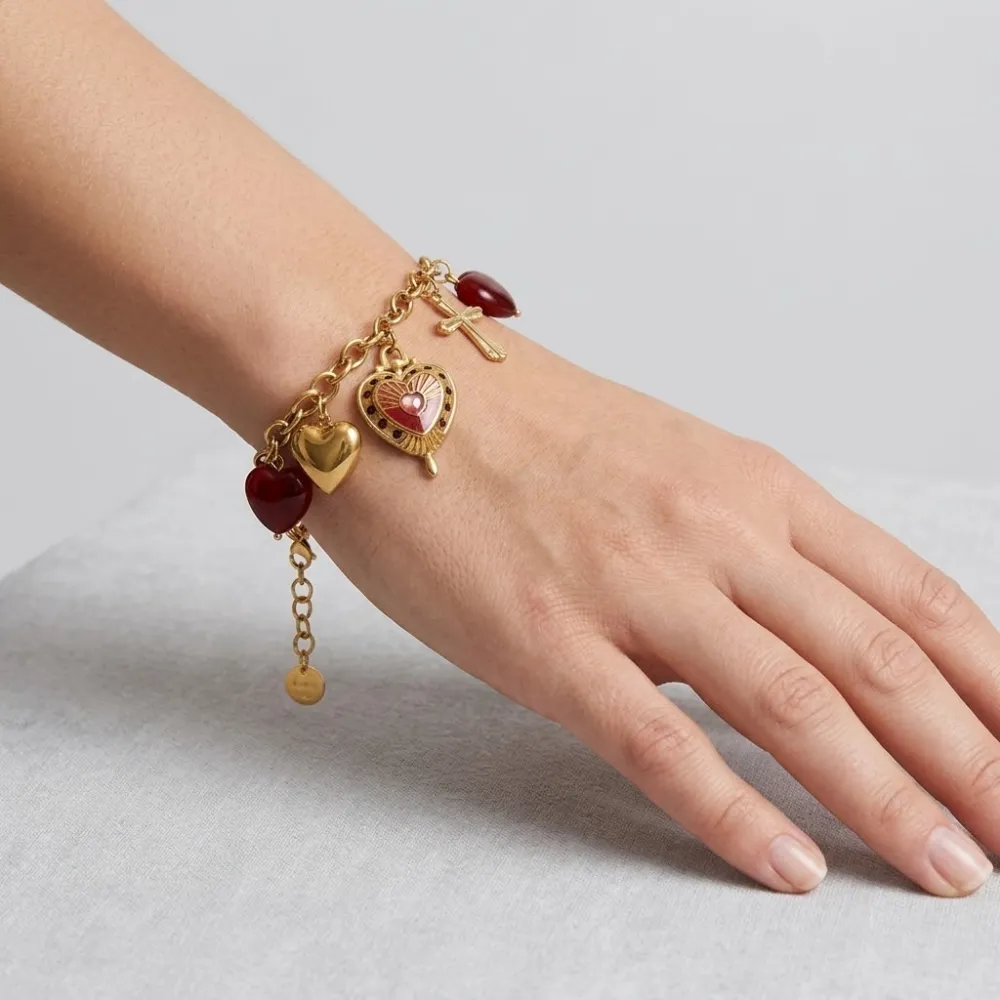 Cuore E Croce-Bracciale in Acciaio - BAC-732-750