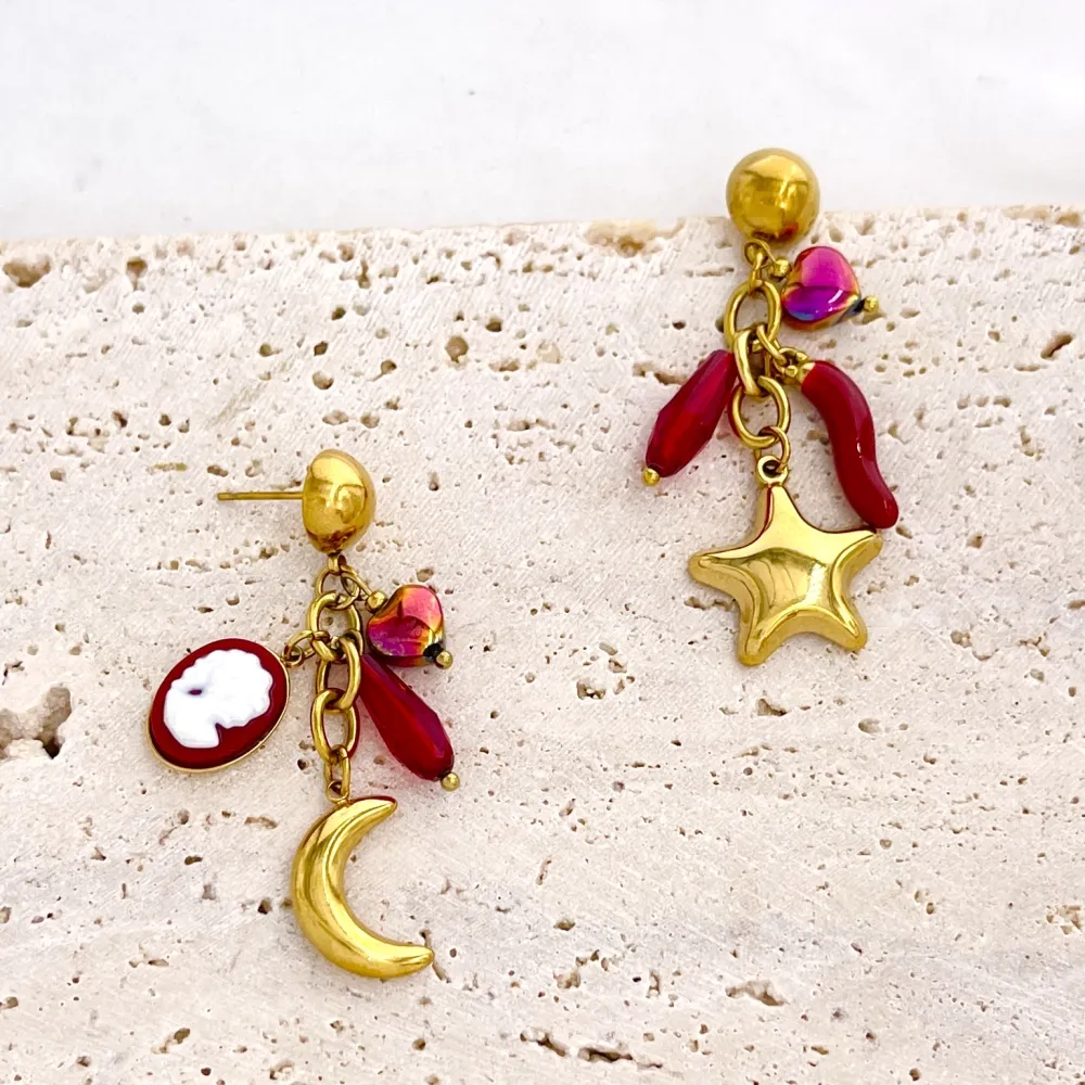 Luna, Stella, Dama-Orecchini Moda Pendente - OR-732-726