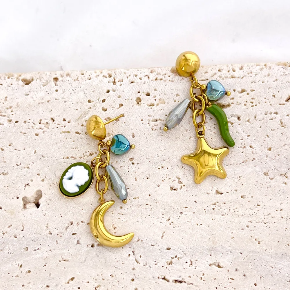 Luna, Stella, Dama-Orecchini Moda Pendente - OR-732-726