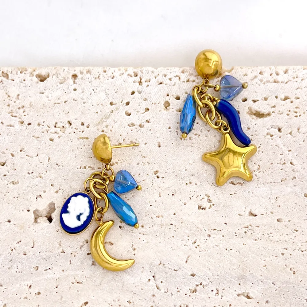 Luna, Stella, Dama-Orecchini Moda Pendente - OR-732-726