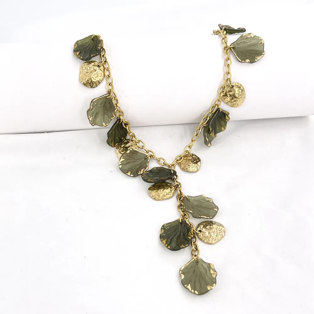 Petali -Collana Corta a Y in Acciaio - CAC-732-673