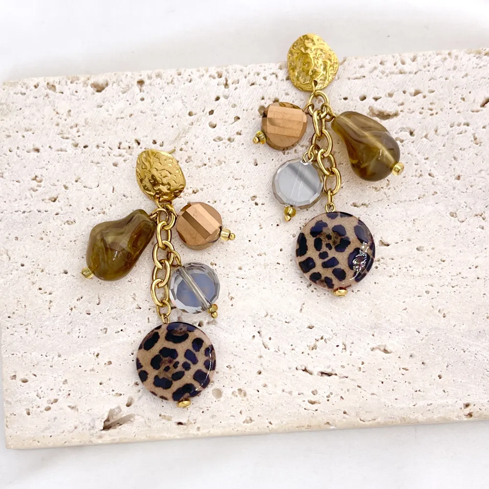 Cameo-Orecchini Moda Pendente In Acciaio - OR-732-756
