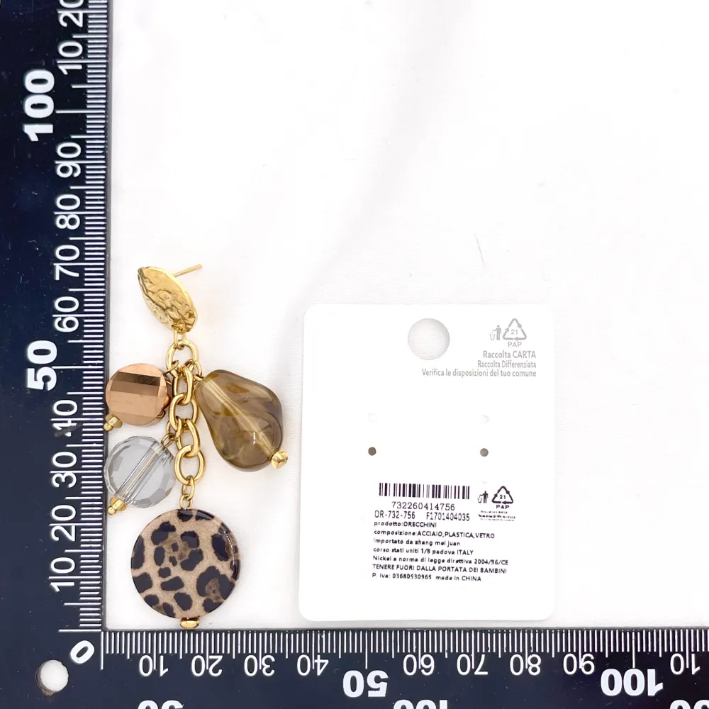 Cameo-Orecchini Moda Pendente In Acciaio - OR-732-756