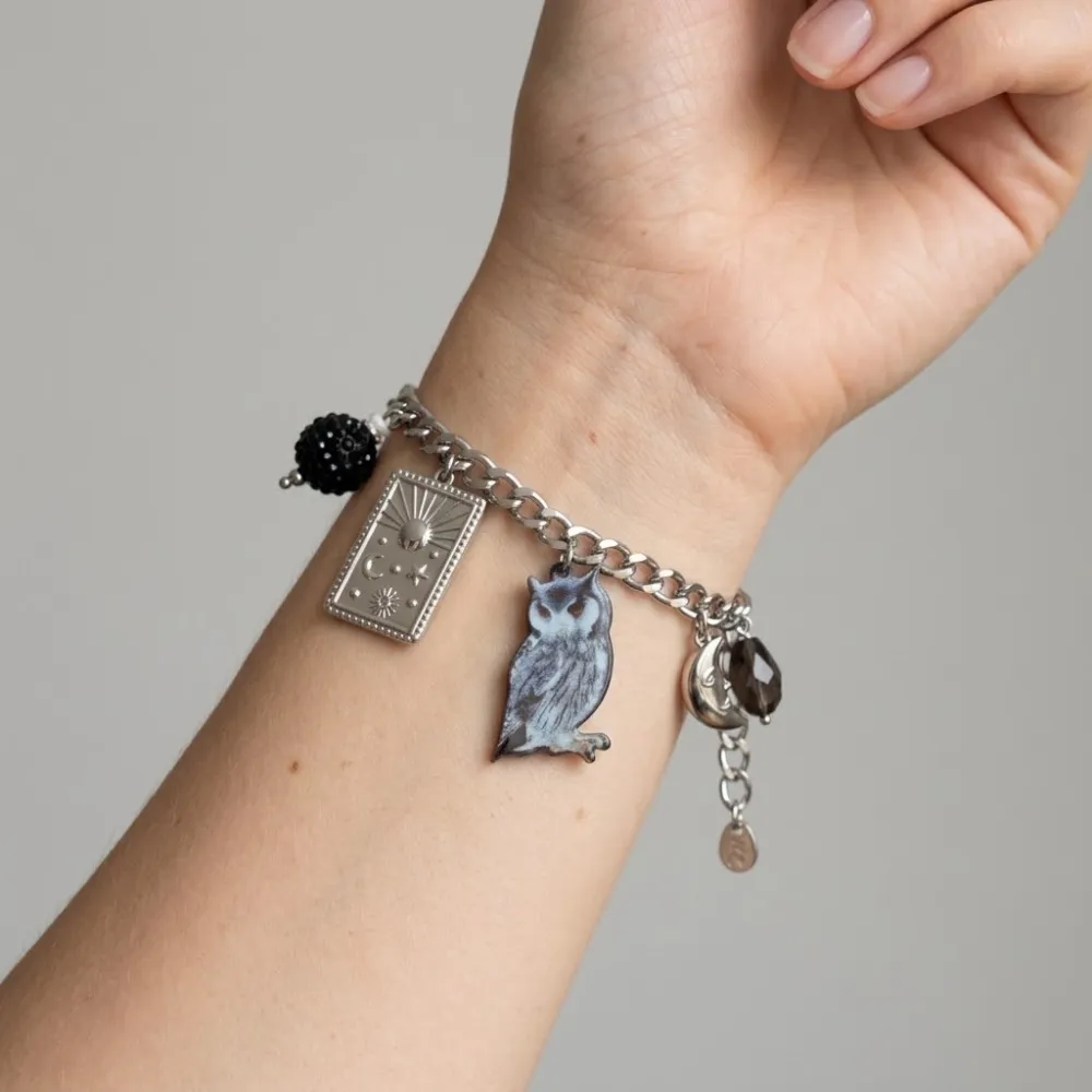 Gufo, Luna -Bracciale in Acciaio - BR-732-709