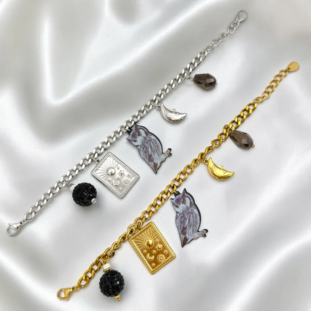 Gufo, Luna -Bracciale in Acciaio - BR-732-709