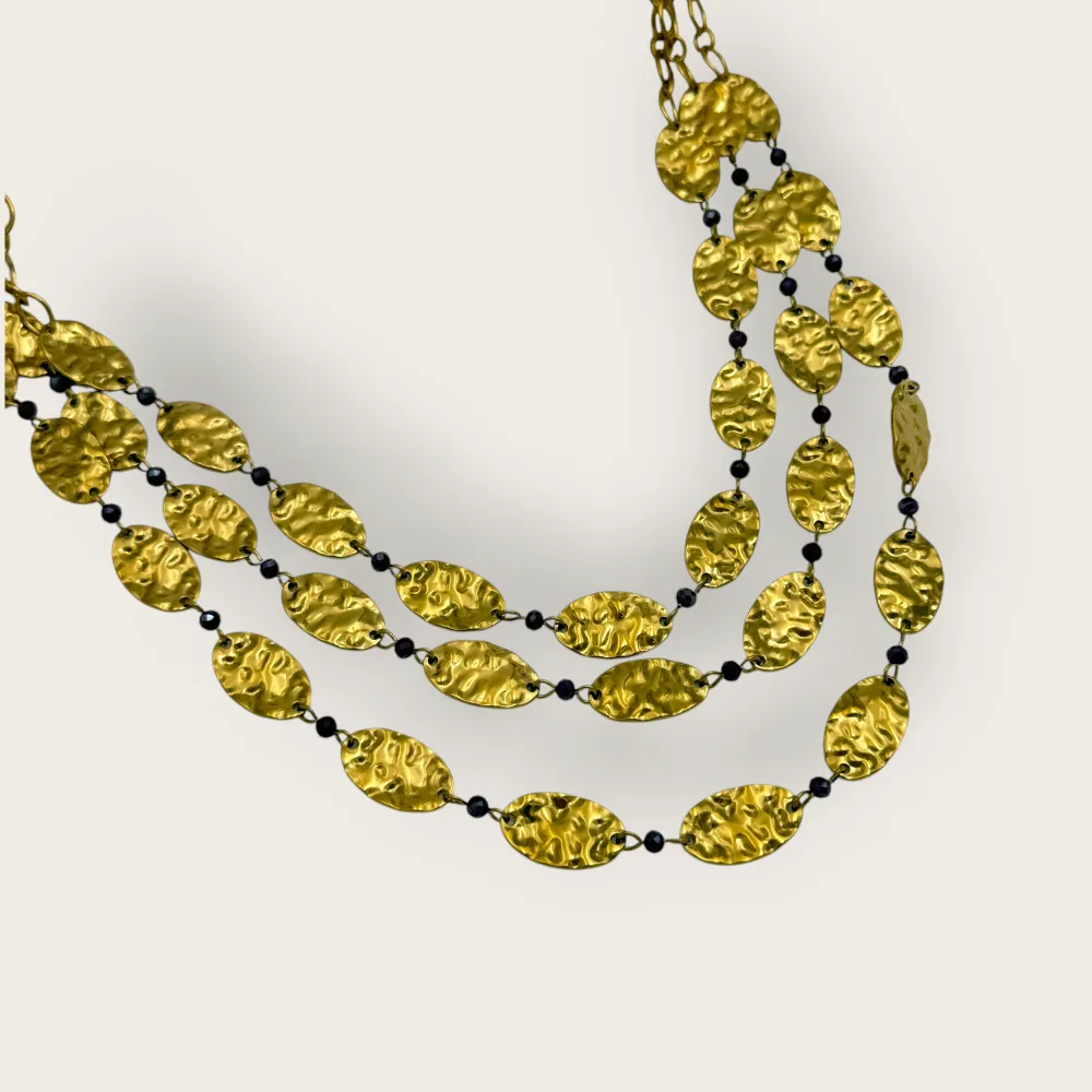 Tre Fili Ovale-Collana Corta Moda in Acciaio - CAC-732-745