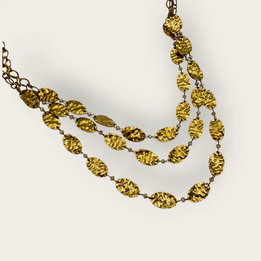Tre Fili Ovale-Collana Corta Moda in Acciaio - CAC-732-745
