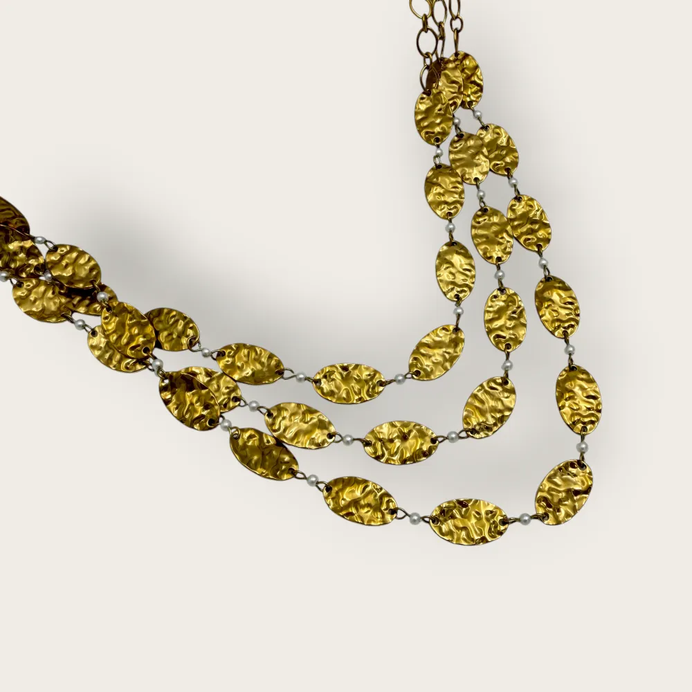 Tre Fili Ovale-Collana Corta Moda in Acciaio - CAC-732-745