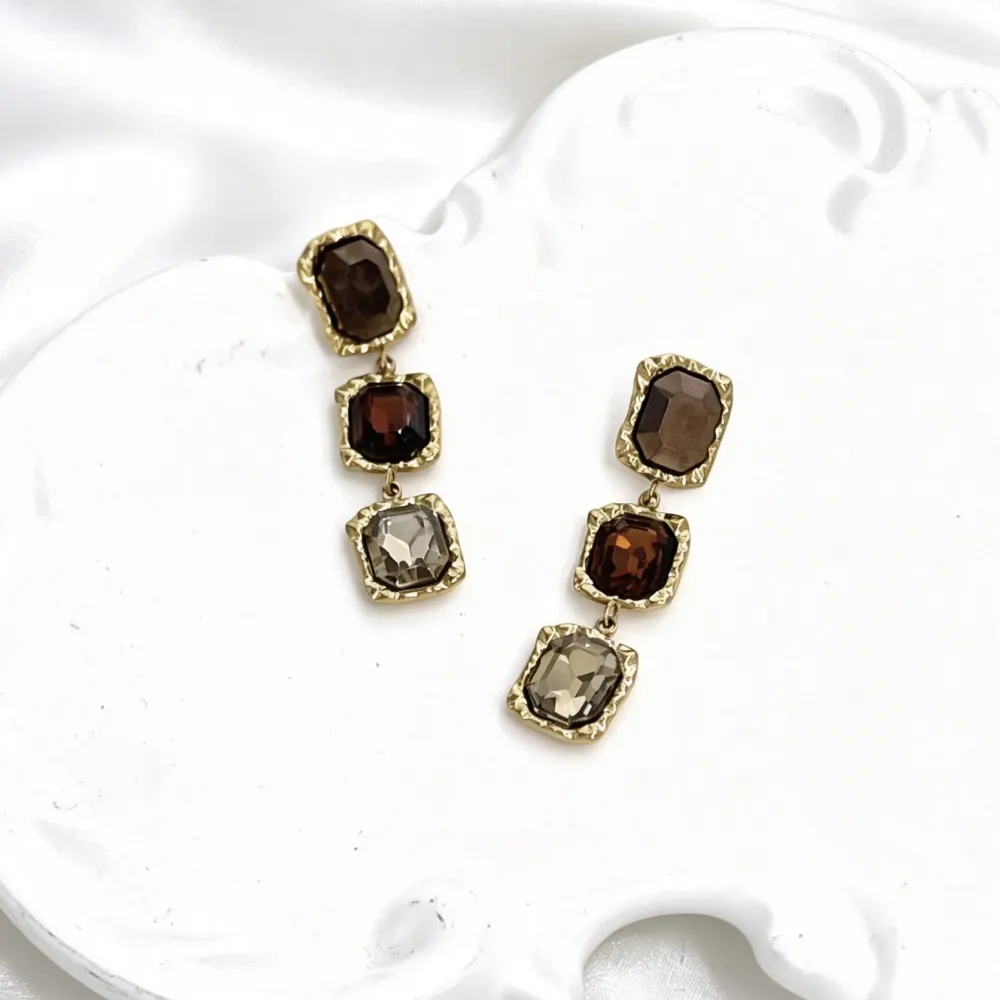 Rettangolo-Orecchini Moda Pendente - OR-732-728