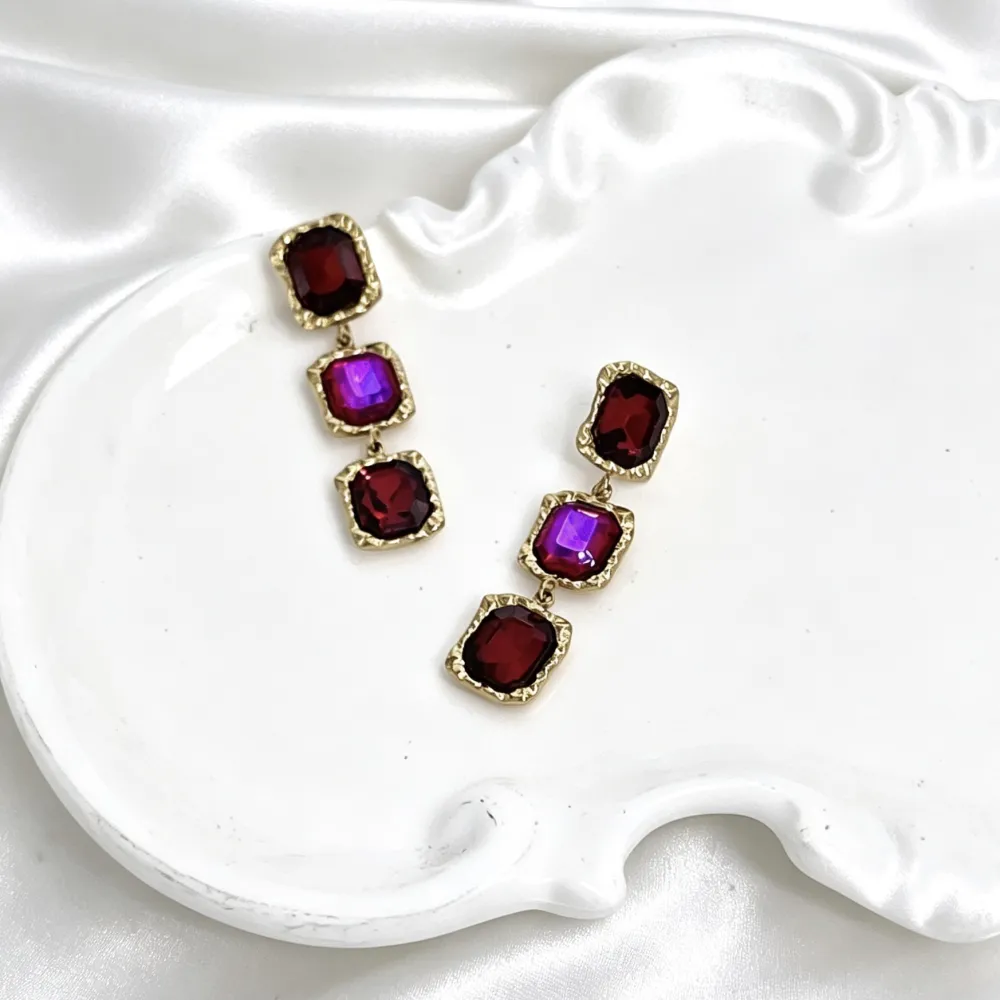 Rettangolo-Orecchini Moda Pendente - OR-732-728