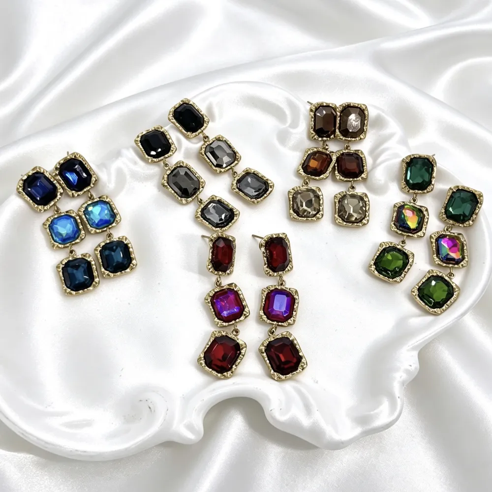 Rettangolo-Orecchini Moda Pendente - OR-732-728