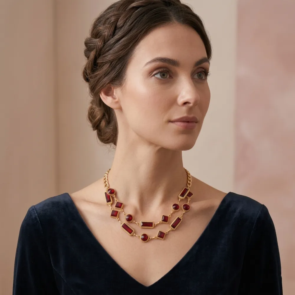 Multiforme-Collana doppia Corta in Acciaio - CL-732-761