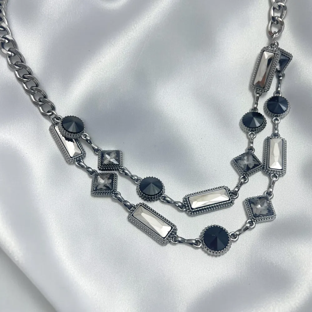 Multiforme-Collana doppia Corta in Acciaio - CL-732-761