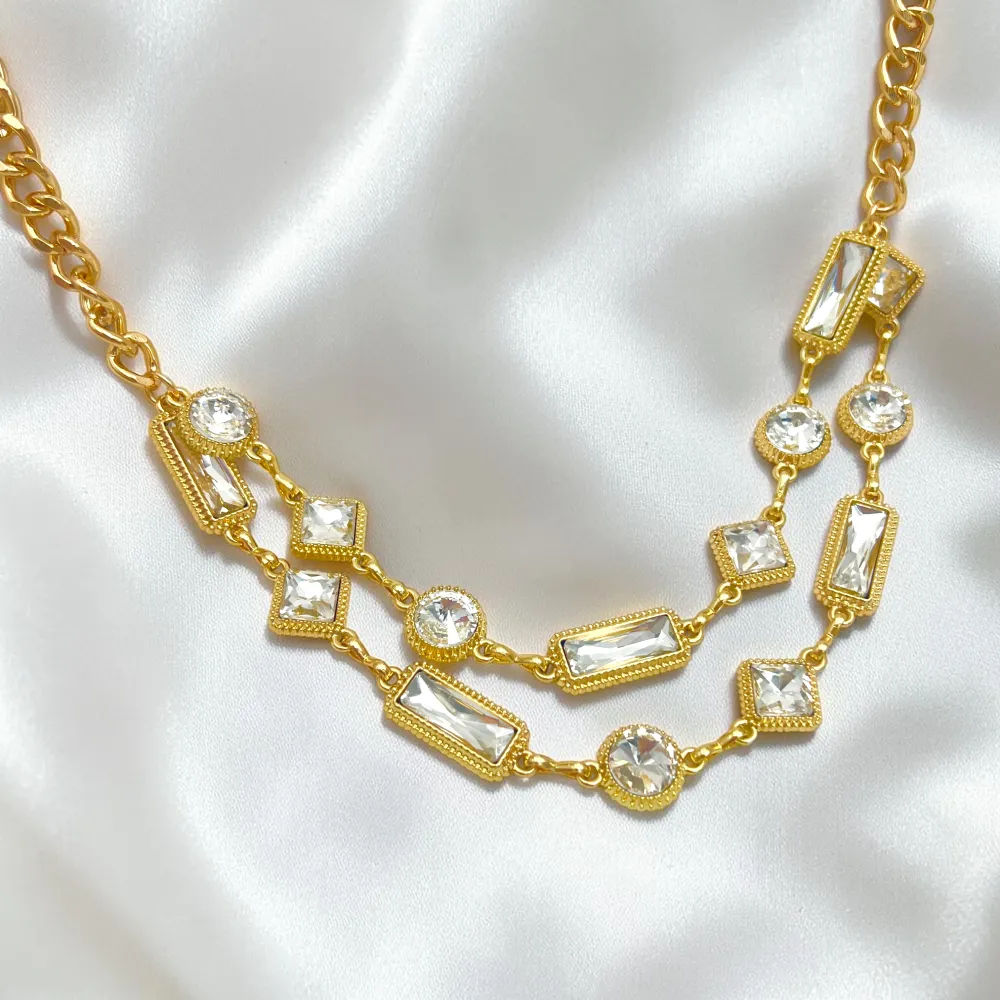 Multiforme-Collana doppia Corta in Acciaio - CL-732-761