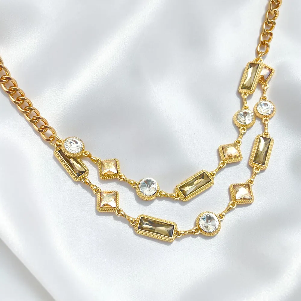 Multiforme-Collana doppia Corta in Acciaio - CL-732-761