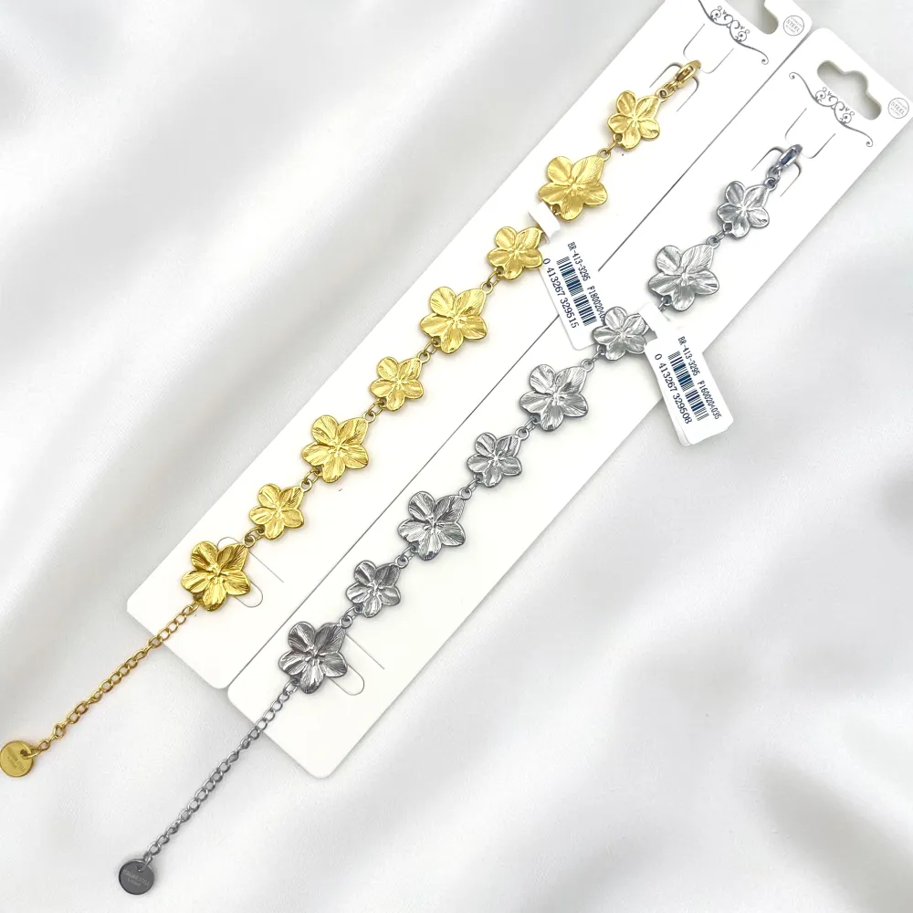 Fiori-Bracciale in acciaio - BR-413-3295