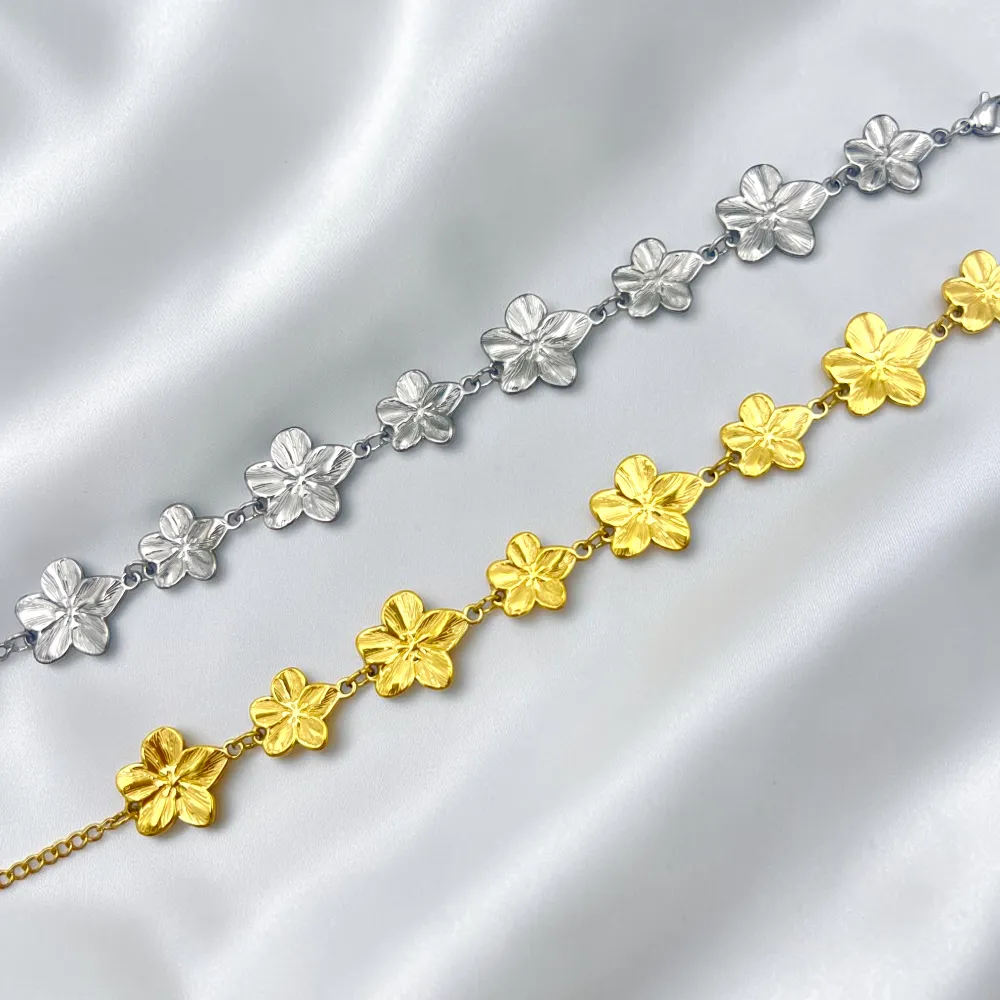 Fiori-Bracciale in acciaio - BR-413-3295