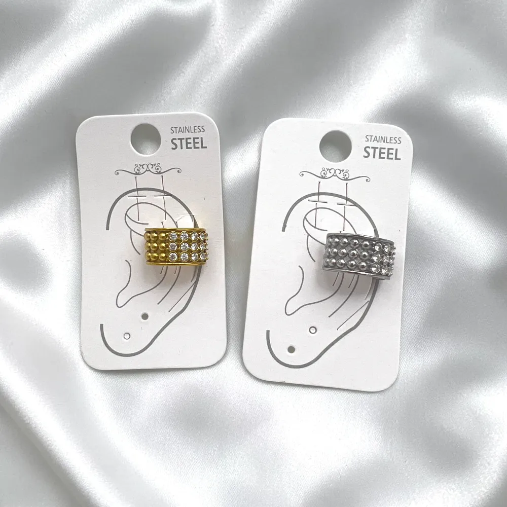 Orecchini Earcuff Zircone Acciaio - OR-103-AA7094E