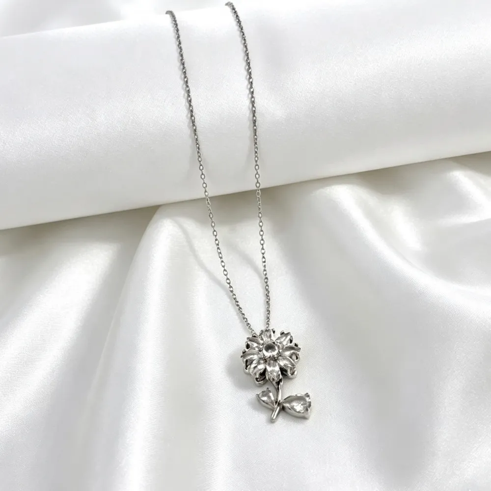 Fiore spinner-Collana Corta in Acciaio - CL-795-12976