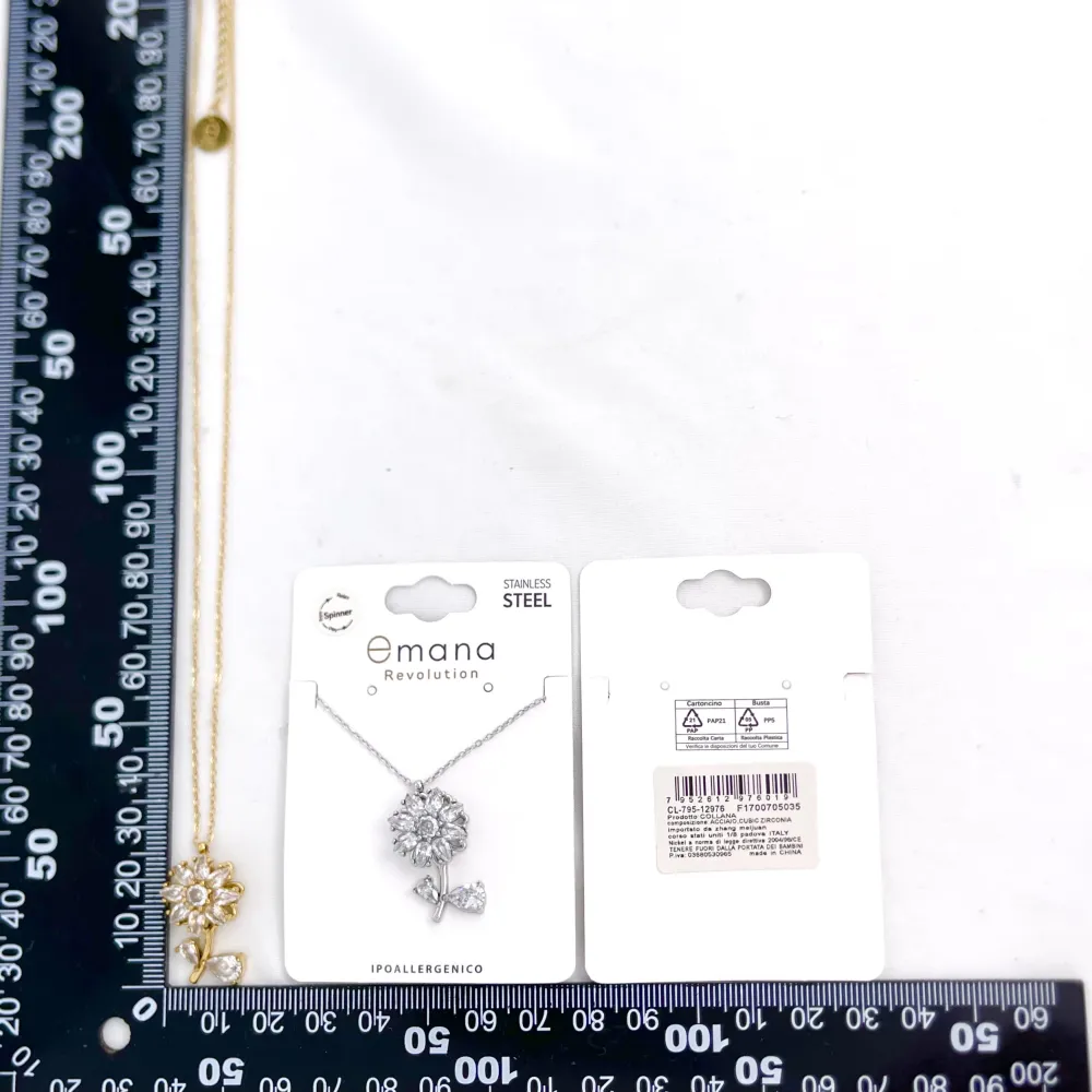 Fiore spinner-Collana Corta in Acciaio - CL-795-12976
