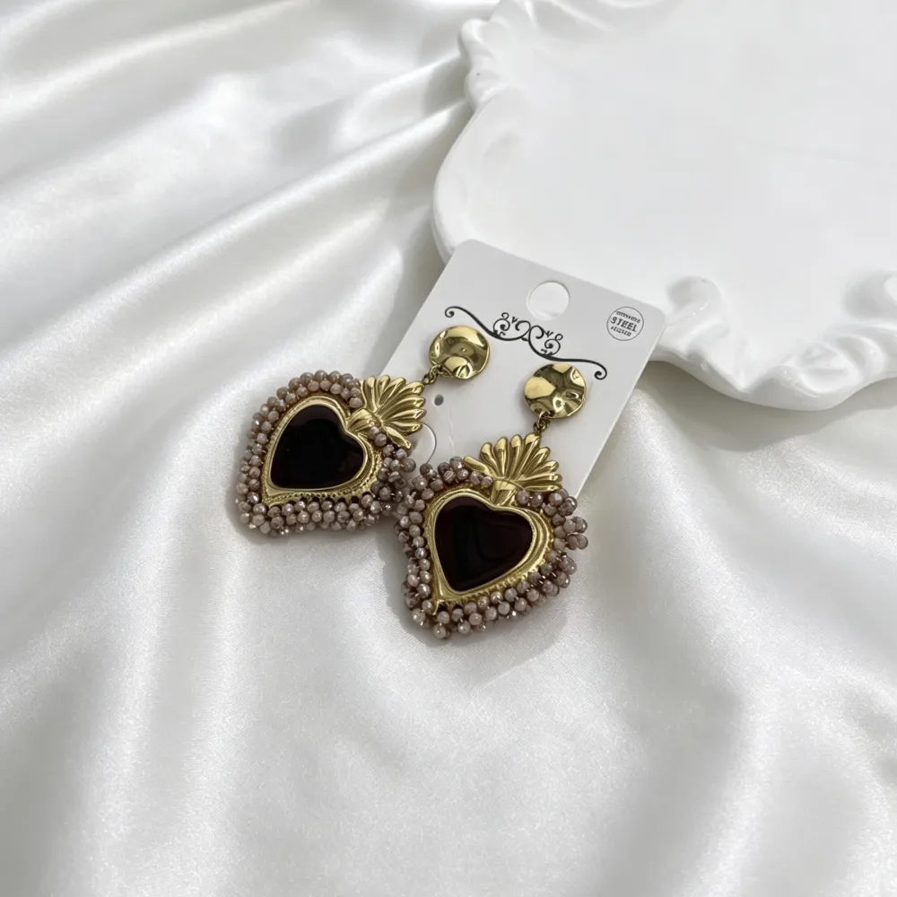 Sacro cuore-Orecchini in Acciaio - OR-794-142
