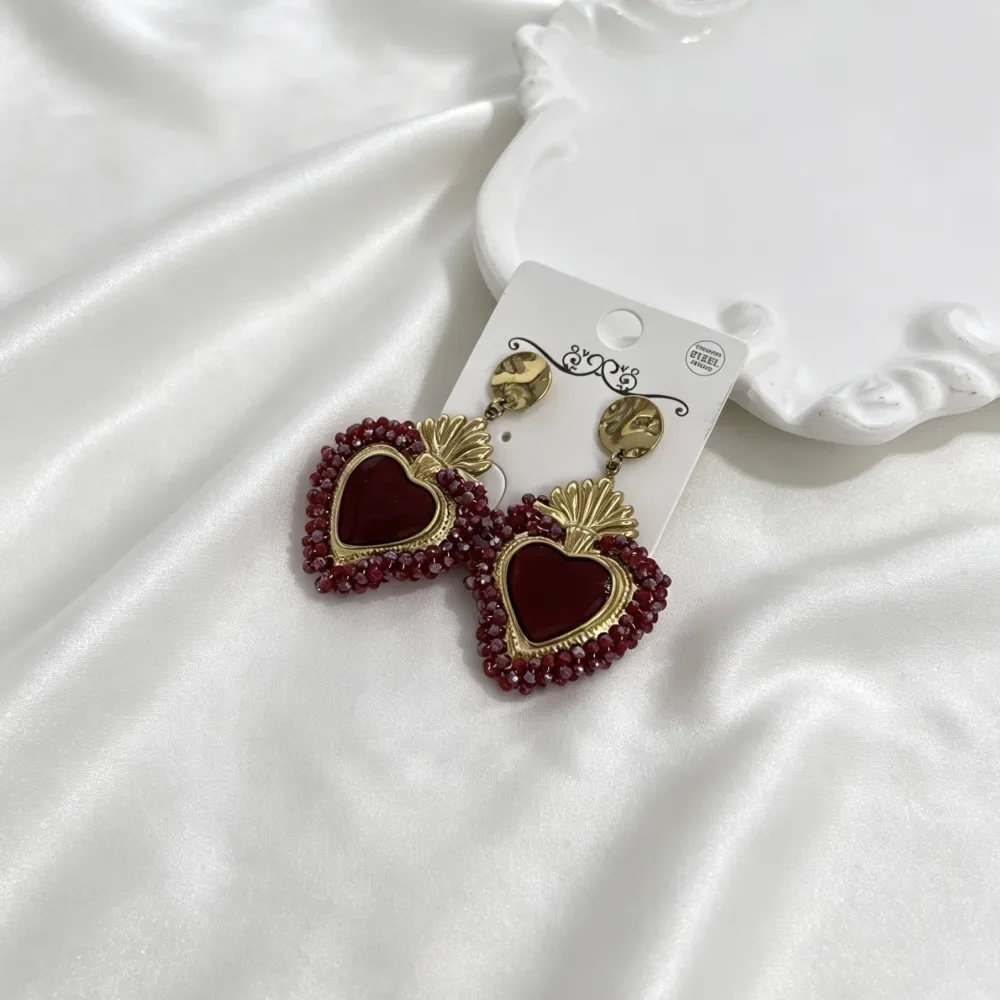 Sacro cuore-Orecchini in Acciaio - OR-794-142