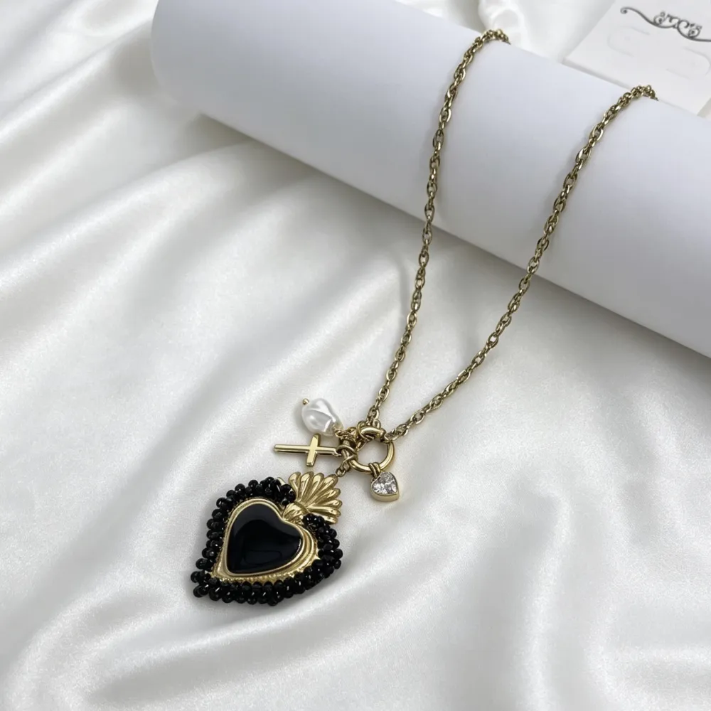 Sacro Cuore-Collana Corta in Acciaio - CAC-794-141