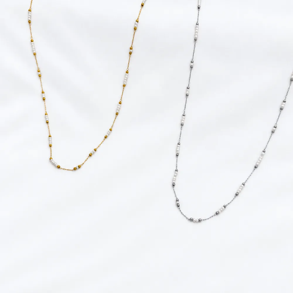 Perline-Collana corta in Acciaio - CL-413-3857