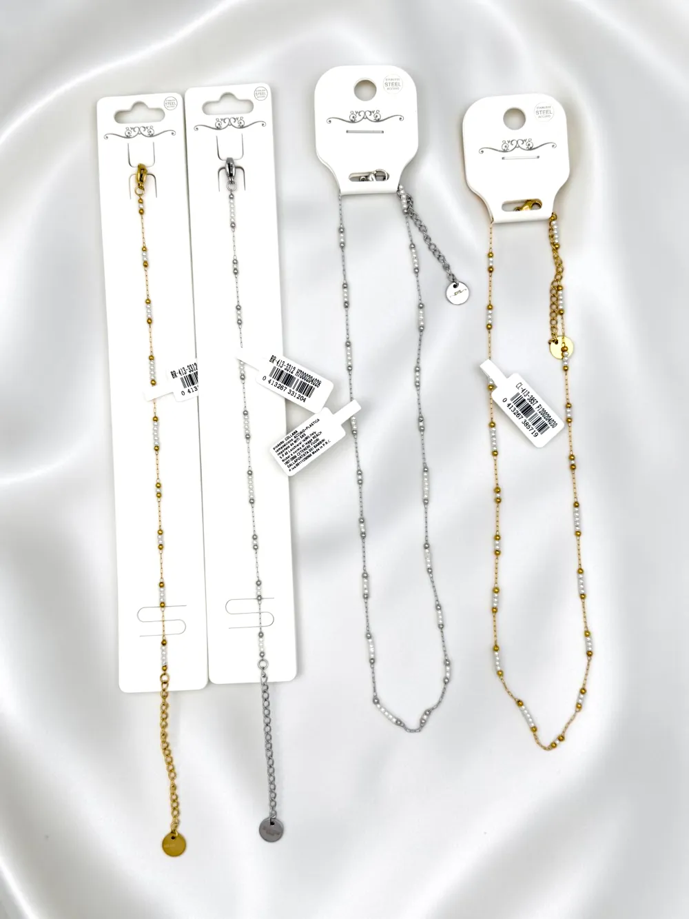 Perline-Collana corta in Acciaio - CL-413-3857