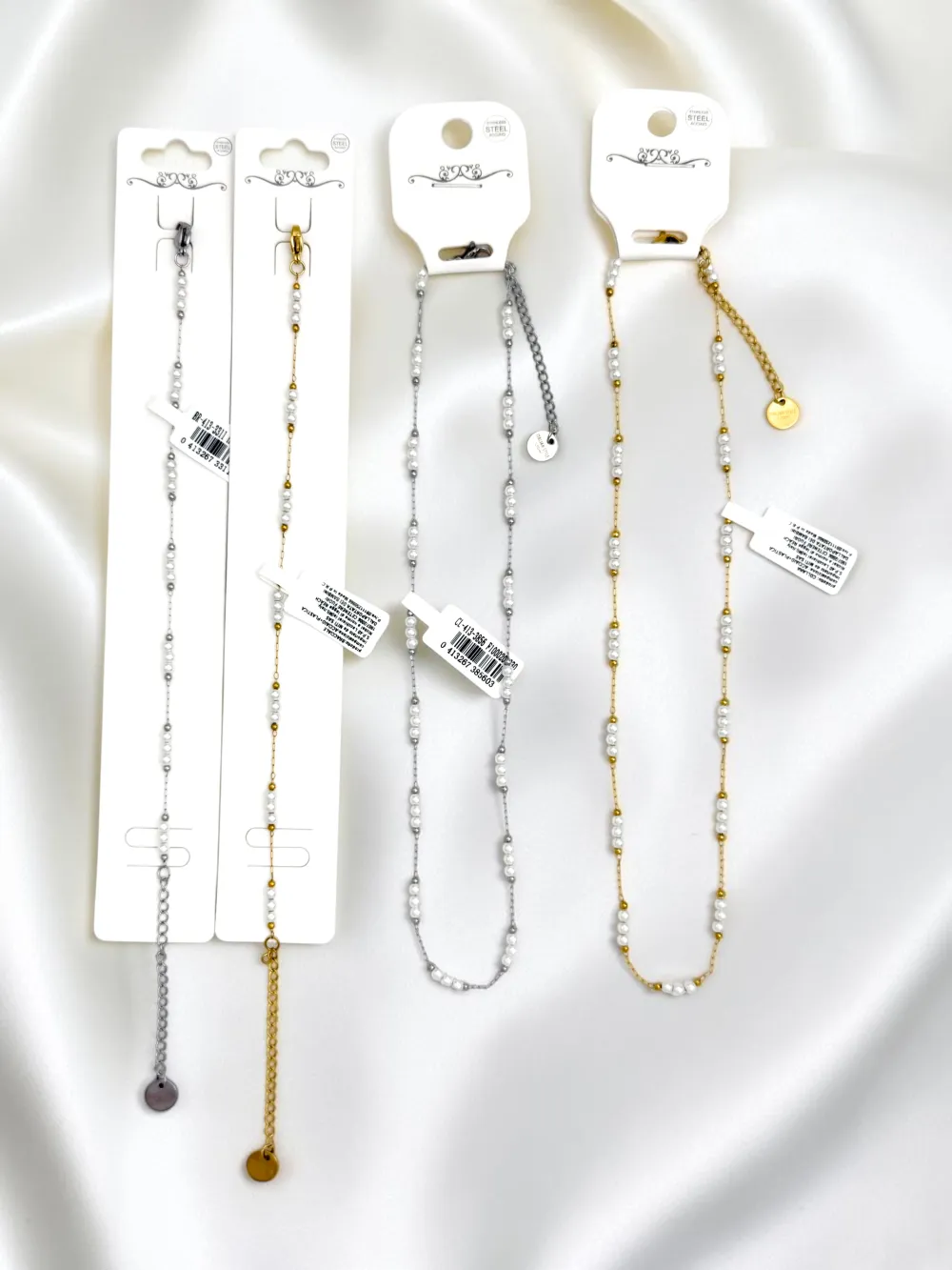 Perline-Collana corta in Acciaio - CL-413-3856