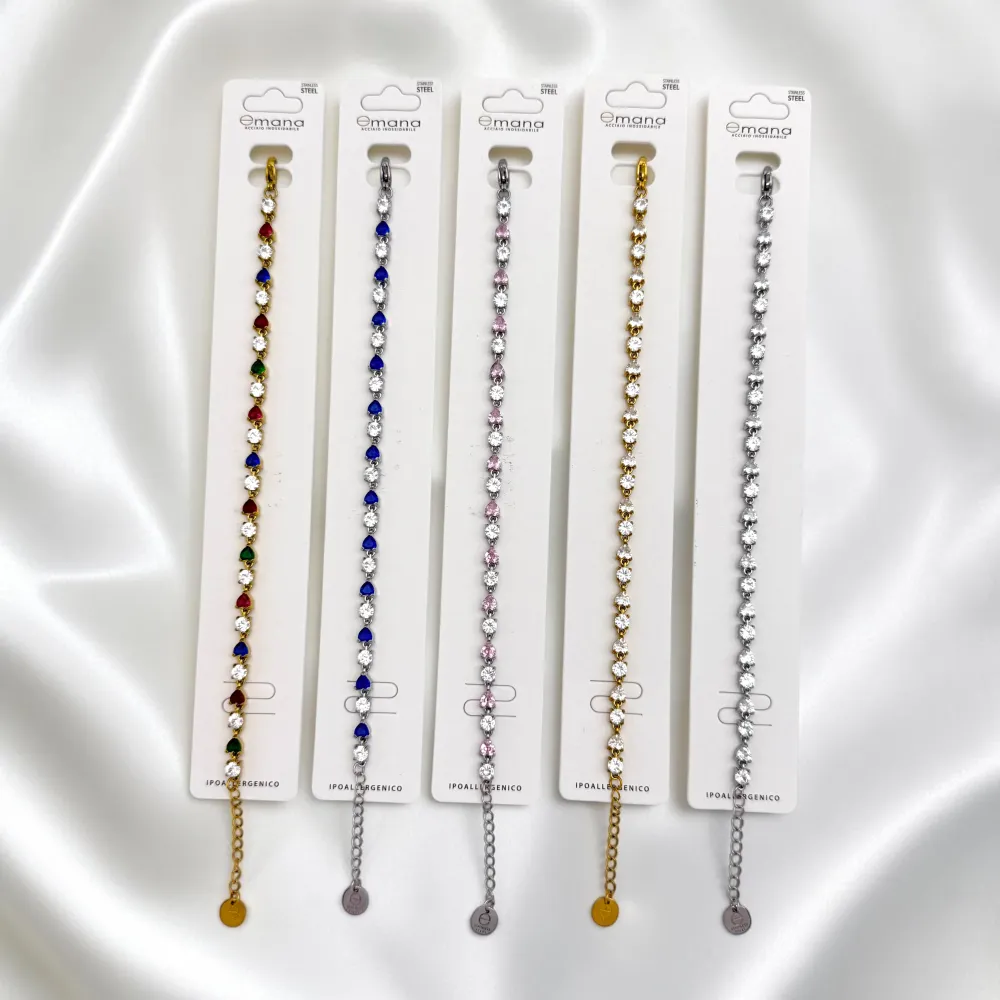 Punto Luce e Cuore -Bracciale in Acciaio - BR-103-AA7337B