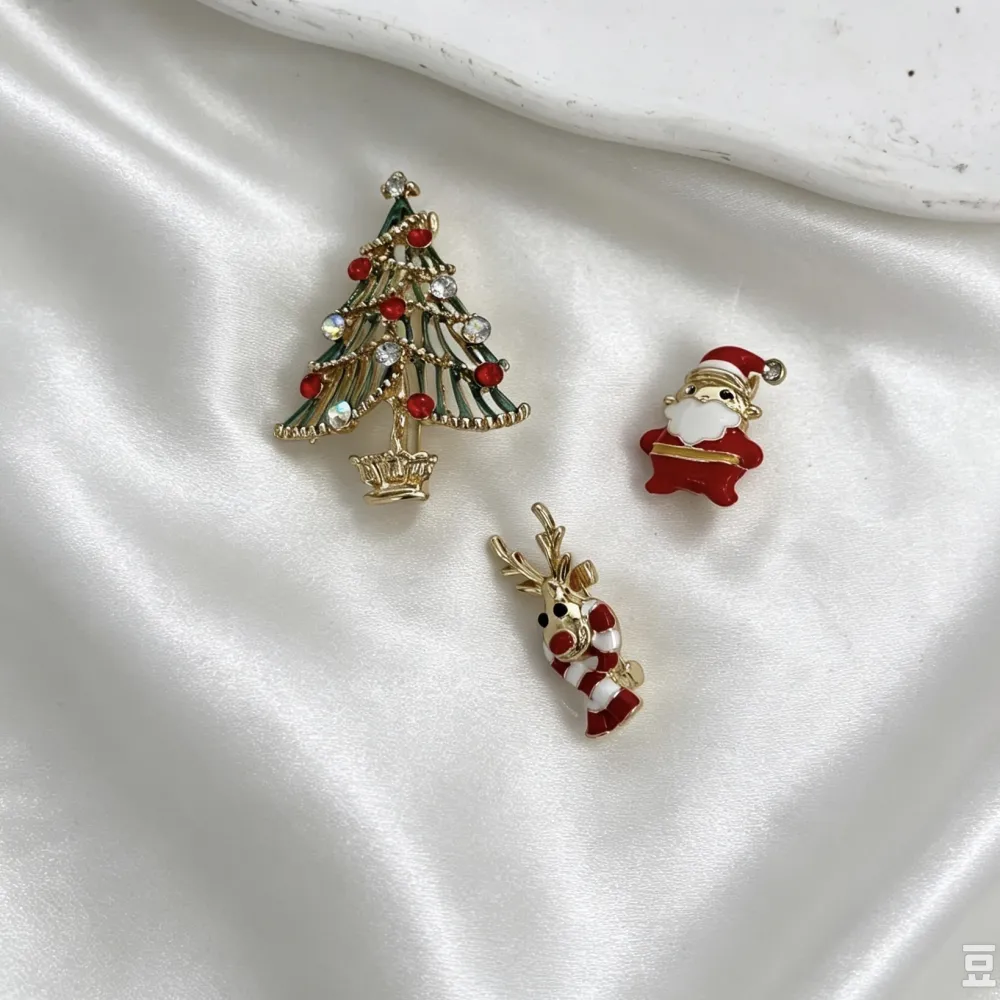 Albero di Natale Babbo Natale Rudolph-Set 3pz Spille di Natale - SPM-781-24