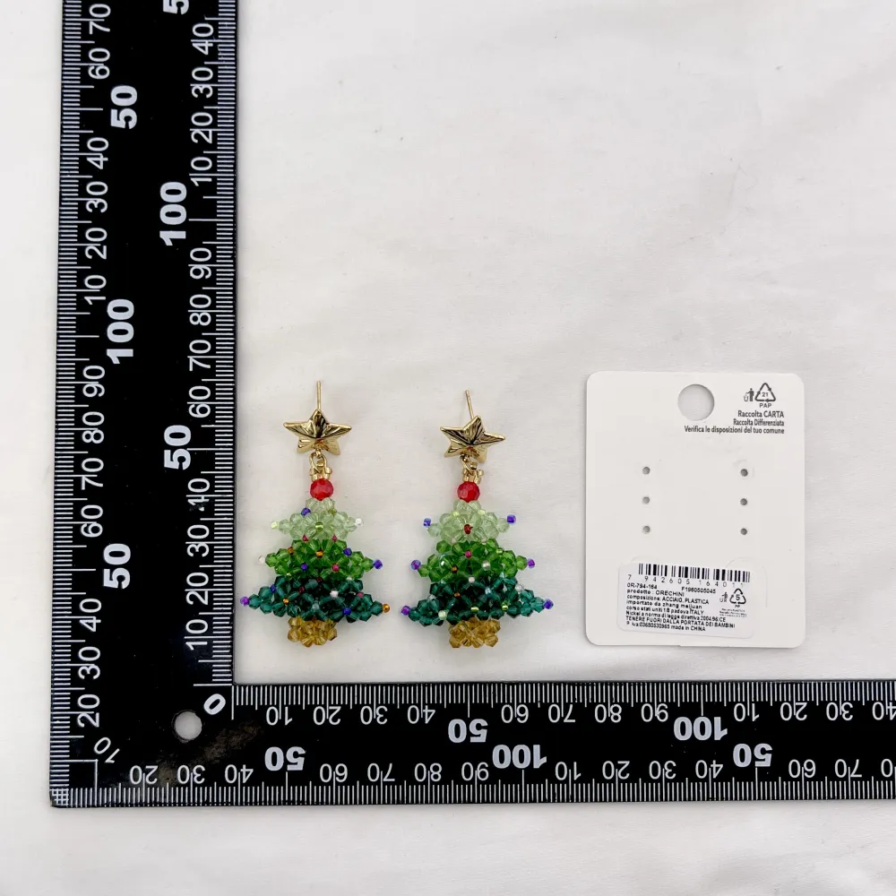 Albero Di Natale-Orecchini in Acciaio - OR-794-164