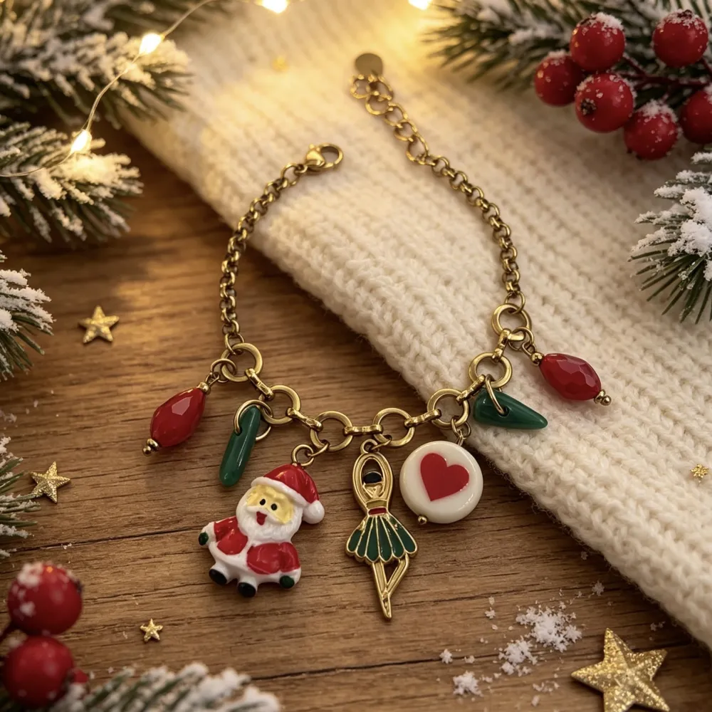 Babbo Natale e Ballerina-Bracciale in Acciaio - BR-732-708