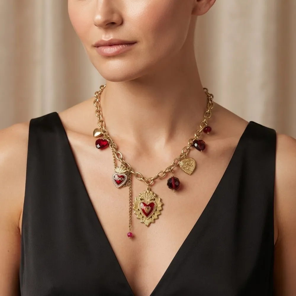 Sacro Cuore-Collana corta in Acciaio - CL-794-135