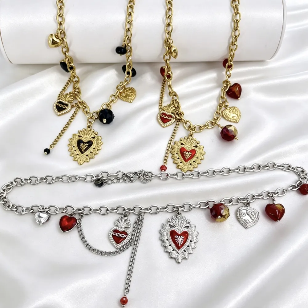 Sacro Cuore-Collana corta in Acciaio - CL-794-135