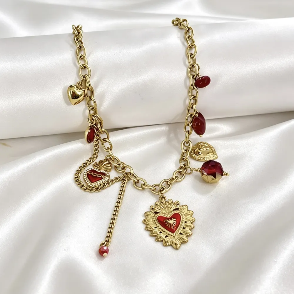 Sacro Cuore-Collana corta in Acciaio - CL-794-135