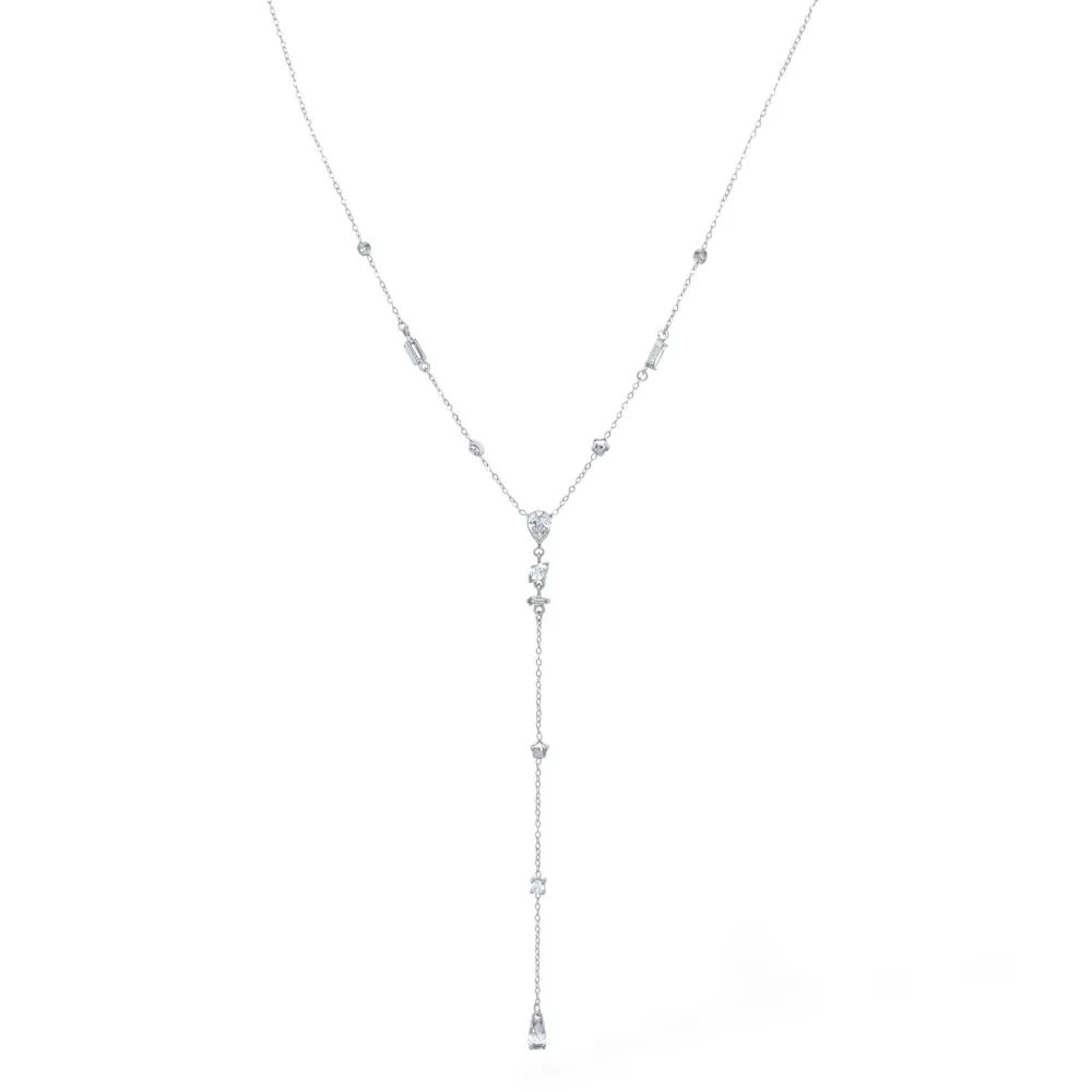 Goccia-Collana Corta a Y in Acciaio - CL-795-12977