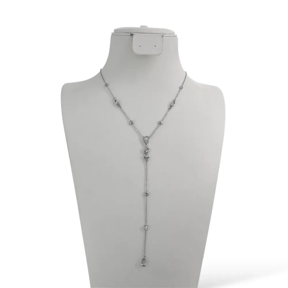 Goccia-Collana Corta a Y in Acciaio - CL-795-12977