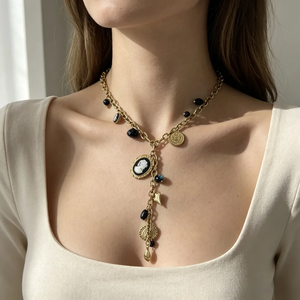 Cameo-Collana corta in Acciaio - CL-794-138